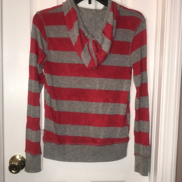 NWOT Forever 21 Striped Sweater Hoodie - Picture 2 of 2